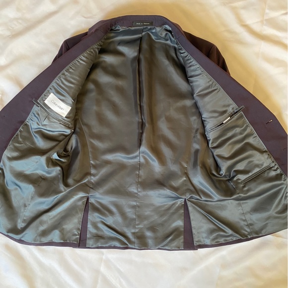 Calvin Klein suit blazer eggplant / Aubergine - Picture 12 of 14